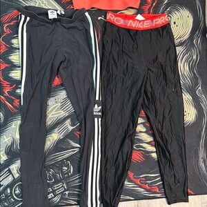 Bundle of adidas Originals leggings | Nike PRO LEGGINGS & Champion Sport Crop